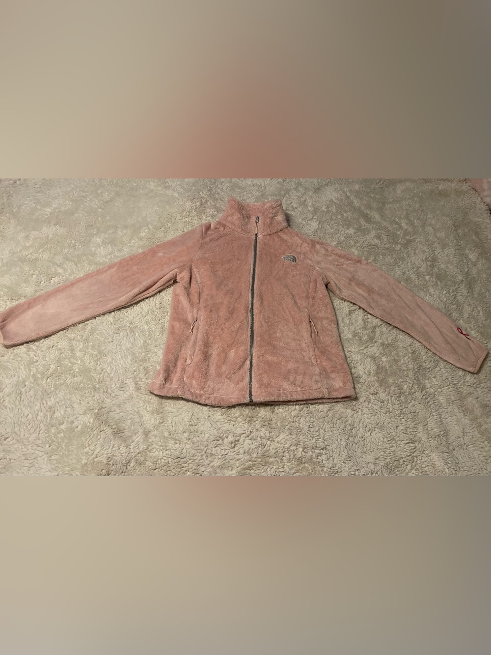 The North Face Osito Fleece Jacket Pink Breast Cancer Ribbon Special Edition M